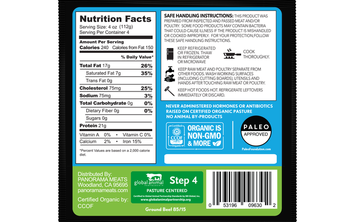 Panorama Meats is certified as Step 4 by the Global Animal Partnership, a standard that stipulates animals are&nbsp;grass fed.