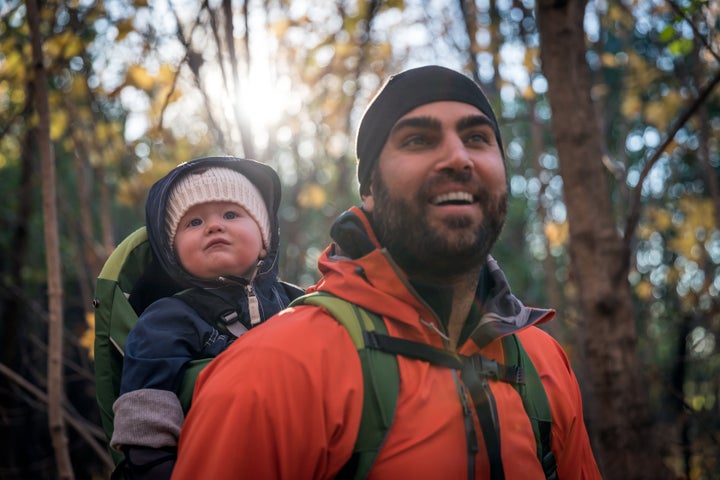 Baby-wearing is a great way to bond.