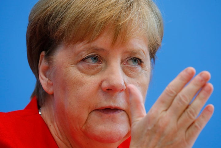 German Chancellor Angela Merkel evokes the lessons of Nazi Germany during the commemoration of the 75th anniversary of an ass