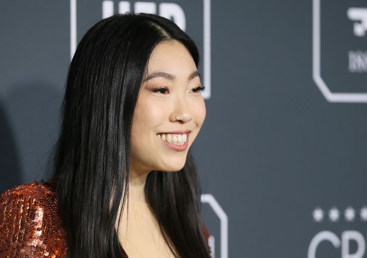 Awkwafina poses for a photo at the Critics Choice Awards in Santa Monica, Calif. on Jan. 13, 2019.