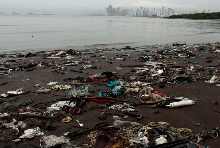 Panama on Saturday became the first Central American nation to ban single-use plastic bags to try to curb pollution. Trash li