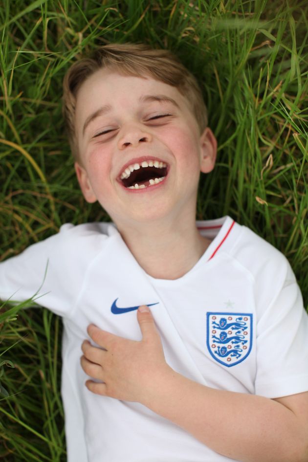 Prince George Smiles As He Wears England Football Shirt In Photos To Mark Sixth Birthday