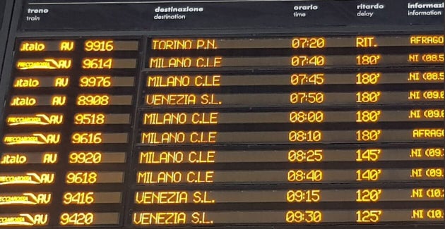 Problemi sulla linea ferroviaria oggi