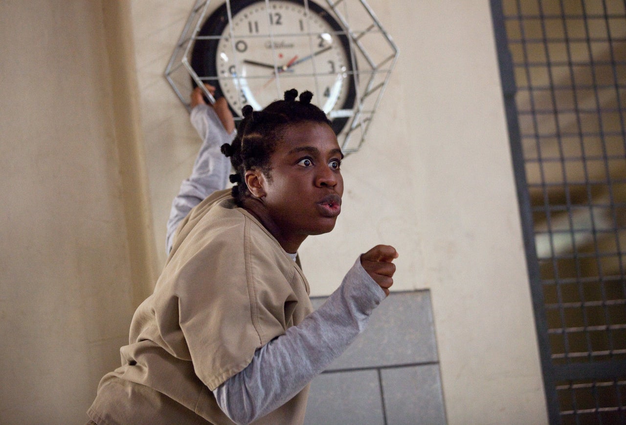 Uzo Aduba in character as Suzanne