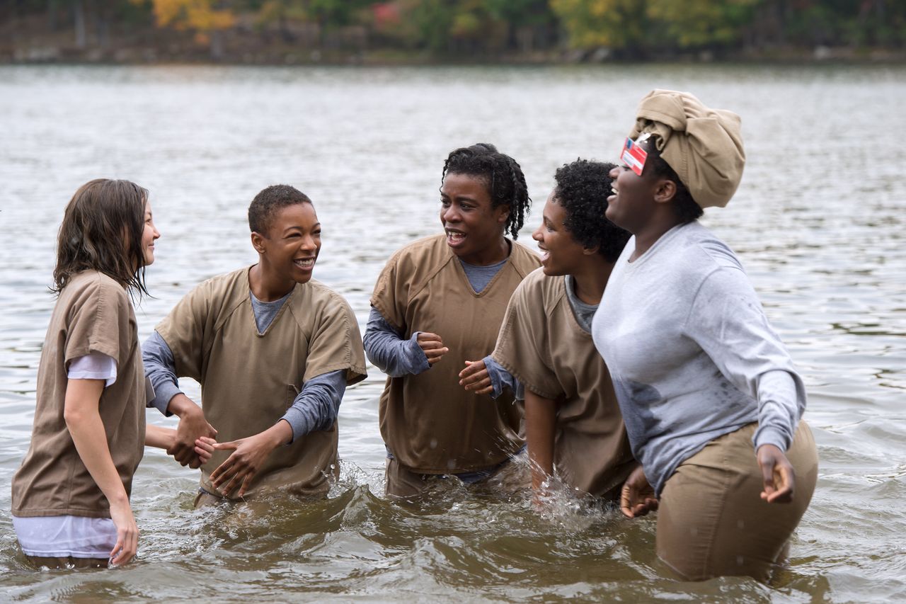 The series three finale saw the inmates having fun in a lake
