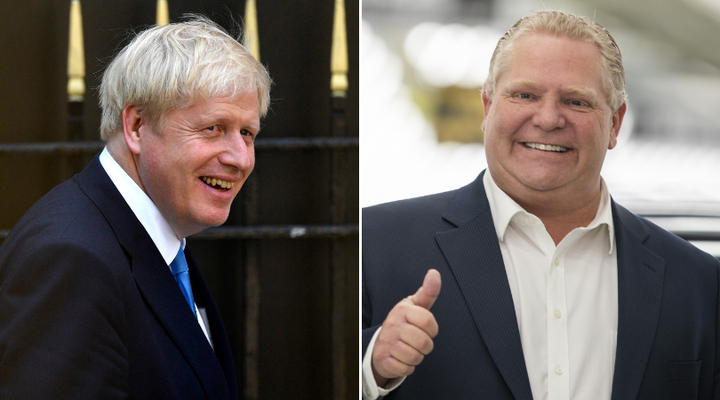 Boris Johnson, left, will be Britain's next prime minister. Ontario Premier Doug Ford, right, says he's "always liked" Johnson, ever since he was mayor of London.