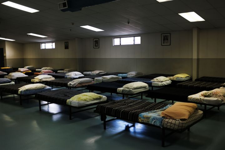 Cots are arranged in a room at a shelter and soup kitchen run by the Missionaries of Charity, a group founded by Mother Teresa, on June 04, 2019, in Gallup, New Mexico. New Mexico is one of the poorest states in the United States, with a sluggish economy, a growing homeless problem and a surge in drug use.