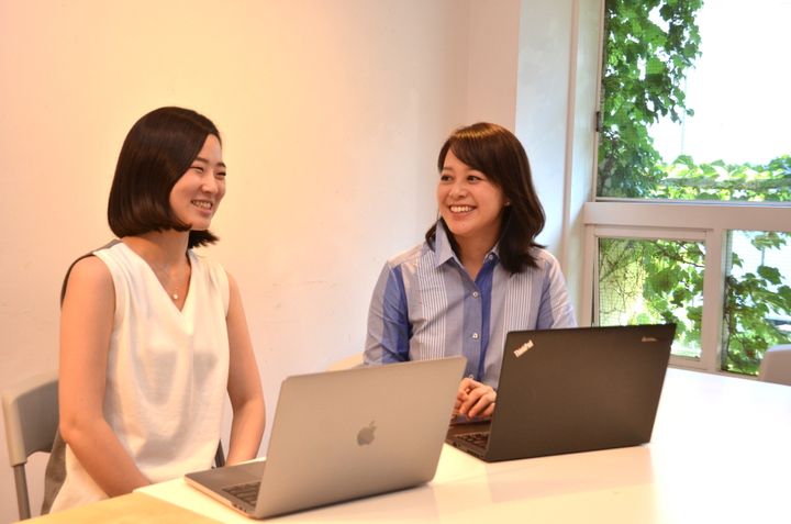 古賀林観さんと大倉瑶子さん（左から）