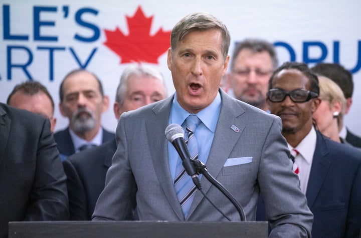 People's Party leader Maxime Bernier presents a list of Montreal-area candidates for the next federal election in Montreal on June 14, 2019.