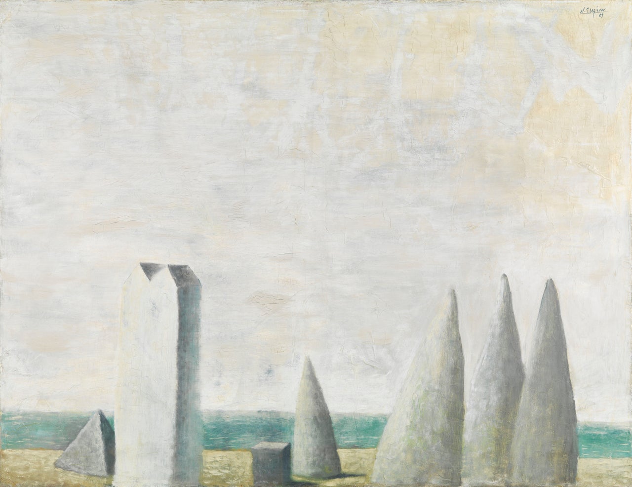  «Η συνάντηση», 1989, λάδι σε καμβά, 100 x 130cm, Συλλογή Σταύρου Σάββα