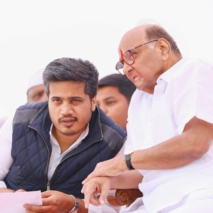 Sharad Pawar with Rohit