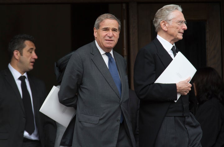 Lord Leon Brittan, centre, died before his name was cleared.