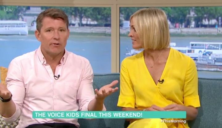 Presenter Ben Shephard was determined to get a question in about her famous other half