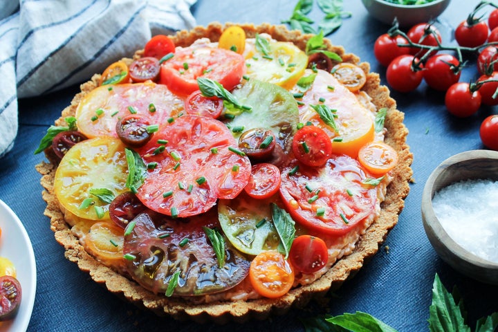 This tart with pimento cheese and heirloom tomatoes is perfect for any time of day.