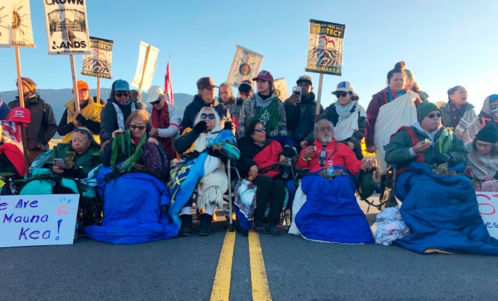 Elderly Native Hawaiians were among the first to get arrested during the early days of the protest.