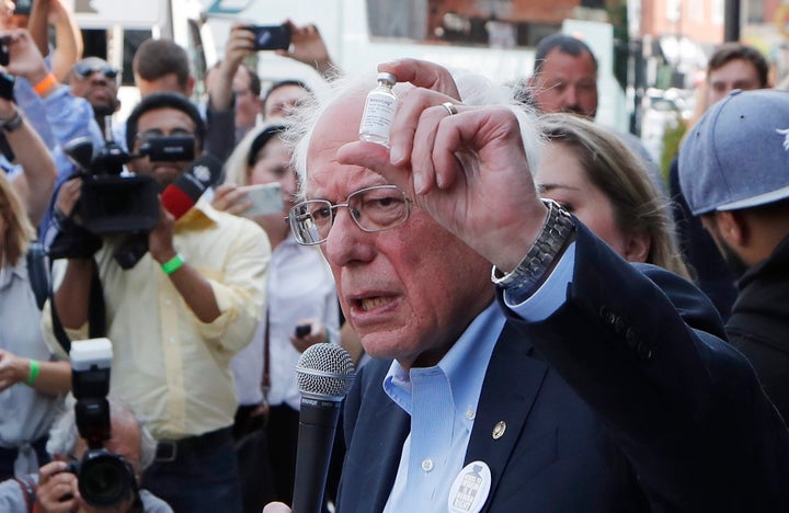 Sen. Bernie Sanders and a busload of insulin patients stopped in Windsor, Ont. on July 20, 2019 to highlight the high costs of the insulin in the United States.