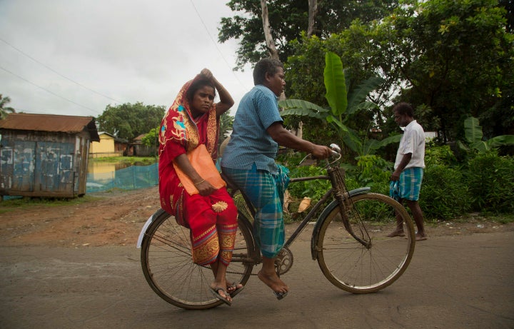 A woman who has been left out of the NRC in Assam.