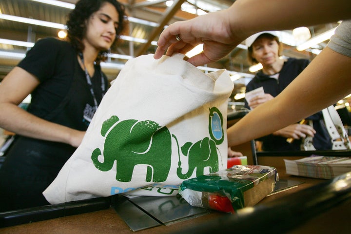 Whole Foods stopped giving out plastic grocery bags in 2008.