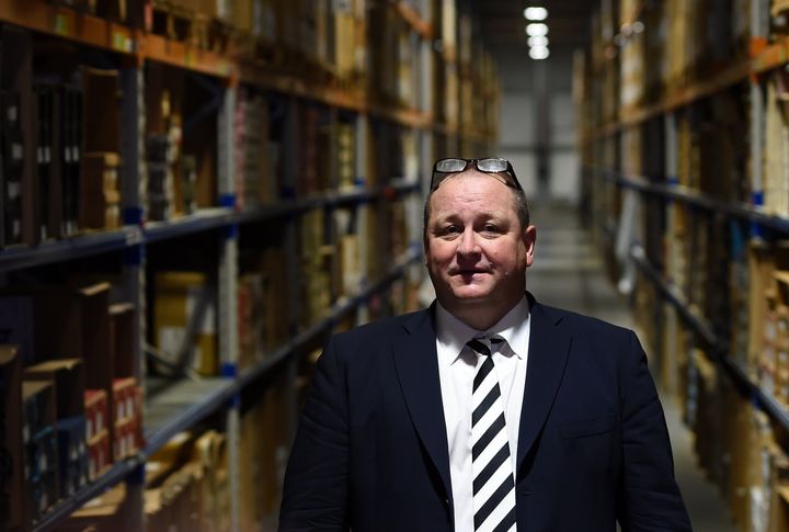 Mike Ashley at the company's warehouse in Shirebrook, Nottinghamshire, as it held an open day coinciding with its annual general meeting three years ago.