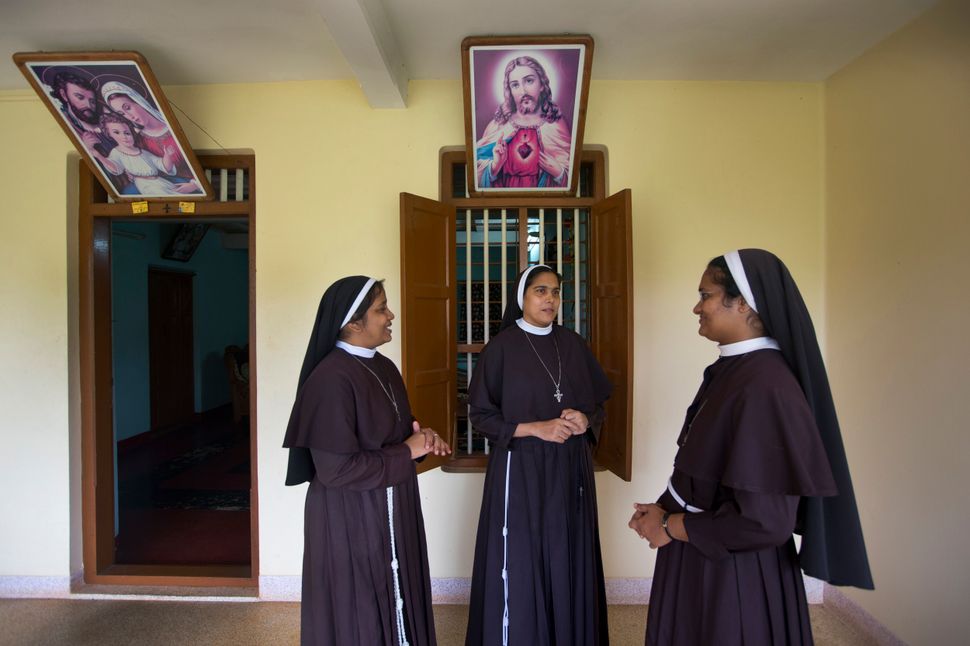 Sister Josephine Villoonnickal, sister Alphy Pallasseril, and Sister Anupama Kelamangalathu.