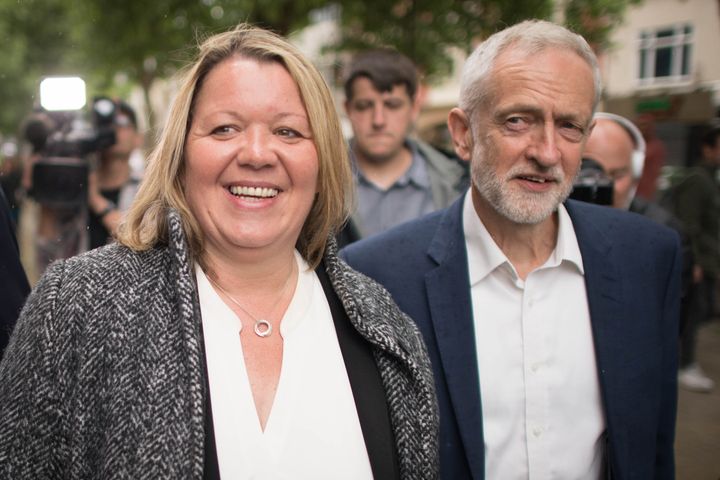 Peterborough MP Lisa Forbes with Labour leader Jeremy Corbyn