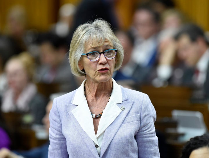 Treasury Board President Joyce Murray rises in the House of Commons on May 16, 2019.