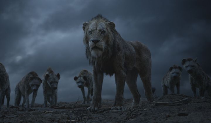 Scar and the hyenas in The Lion King