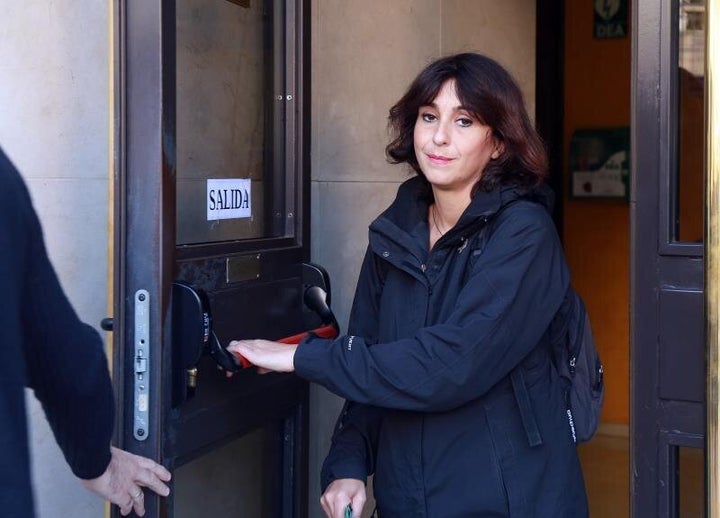 Juana Rivas, en los juzgados de Granada.