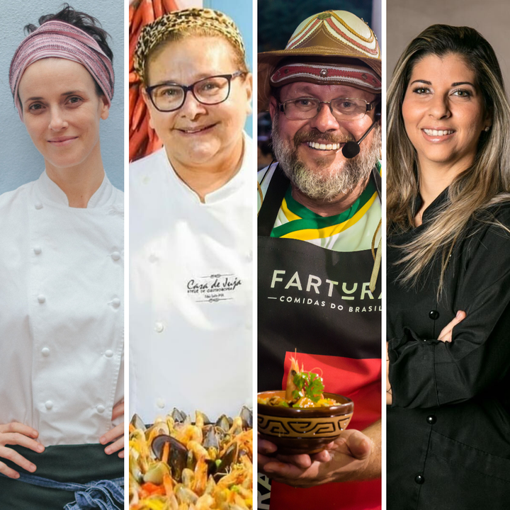 Os chefs Helena Rizzo, Ana Lula, João Barreto e Lisiane Arouca.