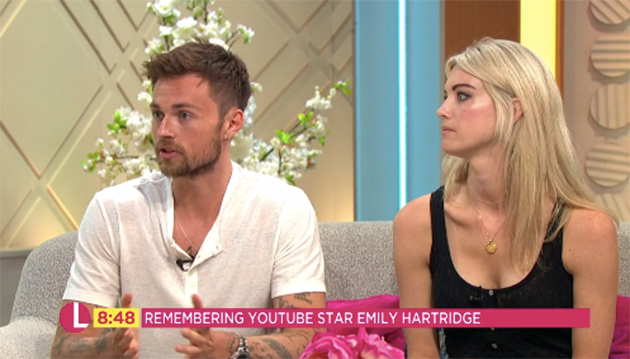 Emily's boyfriend and sister appeared on Lorraine