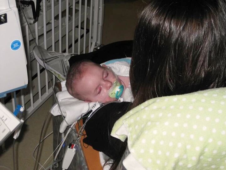 Evalyn in 2011, after her second open-heart surgery.