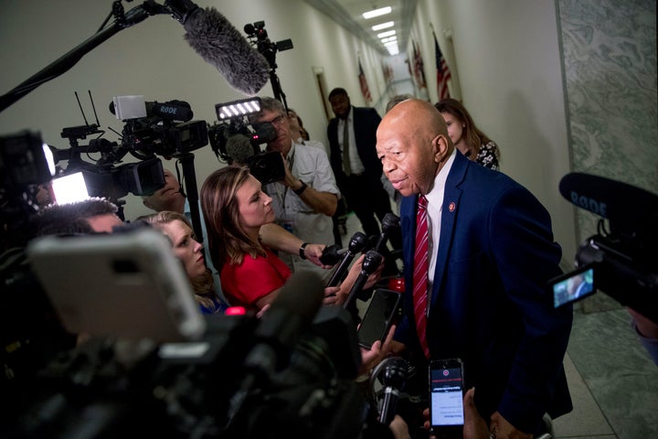 House Committee on Oversight and Reform Chairman Rep. Elijah Cummings, D-Md., speaks to members of the media before Acting Se