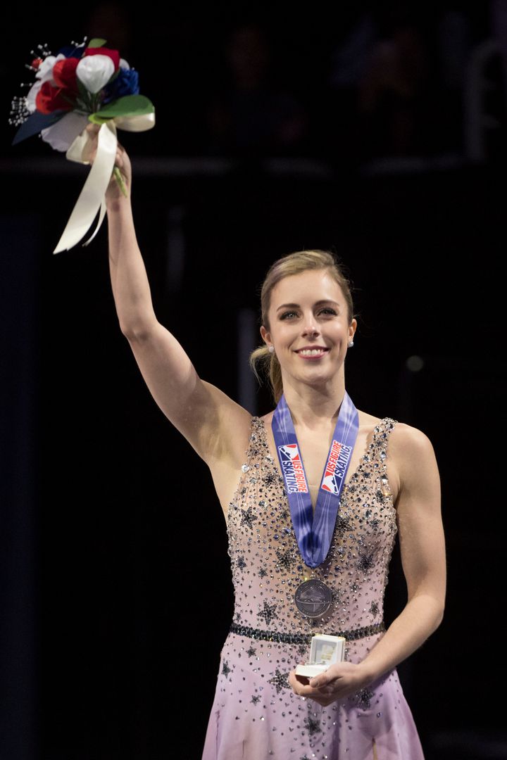 Olympic figure skater Ashley Wagner, seen here during the 2018 U.S. Figure Skating Championships, has said she was sexually assaulted by fellow skater John Coughlin at 17.