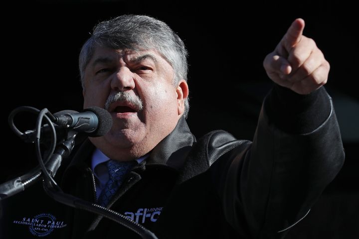 AFL-CIO President Richard Trumka told representatives of the 2020 Democratic presidential candidates that "both parties" are to blame for the current economic system.