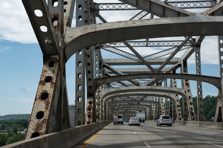 President Donald Trump promised to fix or build a new bridge to replace the Brent Spence Bridge between Ohio and Kentucky. He has done neither.