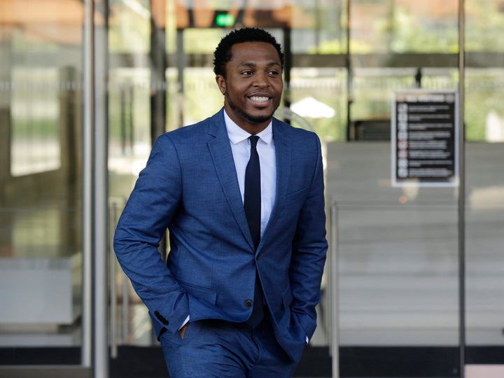 Marcus Gray outside court 