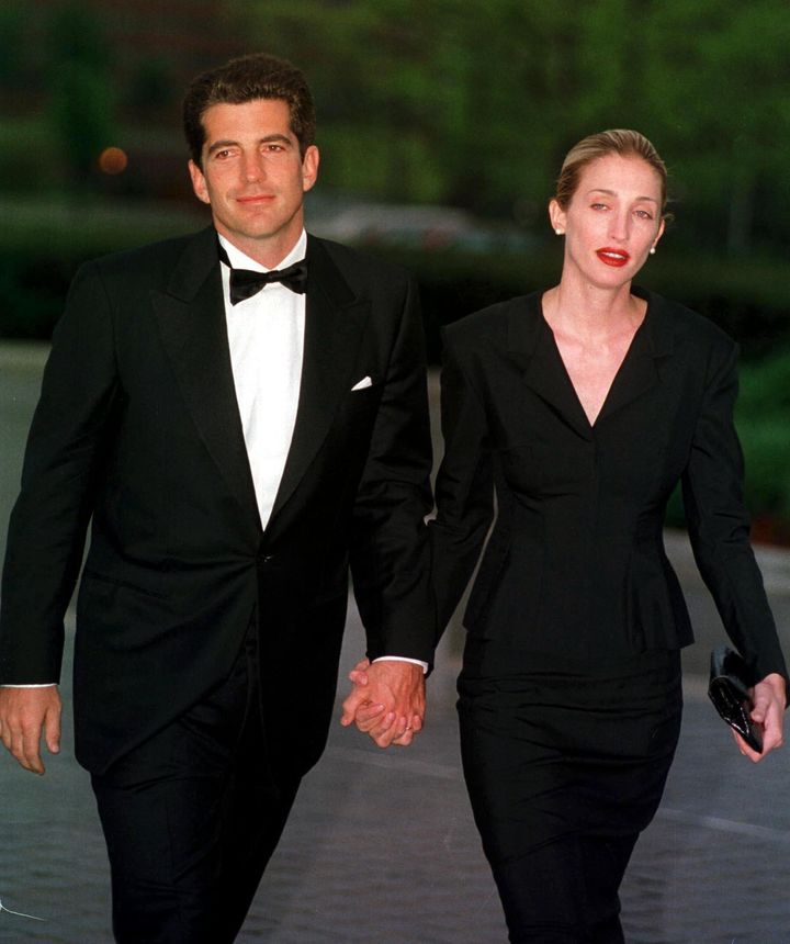 John F Kennedy Jnr and his wife Carolyn Bessette. The couple died in a plane crash in 1999