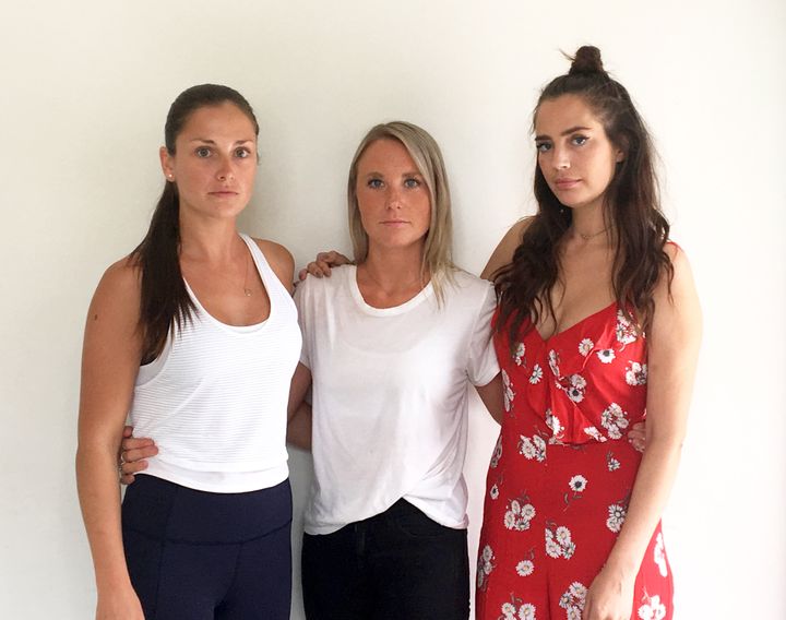 Three of the four women who are filing a human rights complaint against the Rosewood Hotel Georgia, alleging they experienced sexual harassment and assault while working there. 