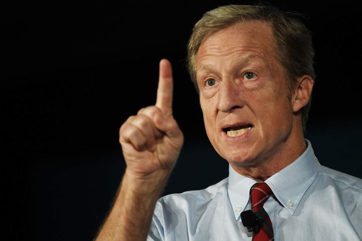Tom Steyer, a liberal billionaire and philanthropist, made the case on Saturday that only an "outsider" could end the corporate hold on the federal government.