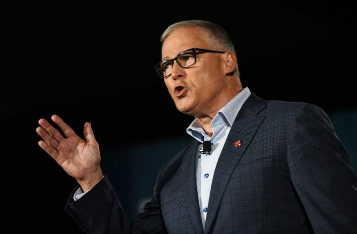 Washington Gov. Jay Inslee (D) recalled his work as a concrete truck driver to show his appreciation of the fear many workers of have of retaliation if they unionize.