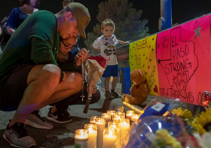 Mourners in El Paso, Texas.