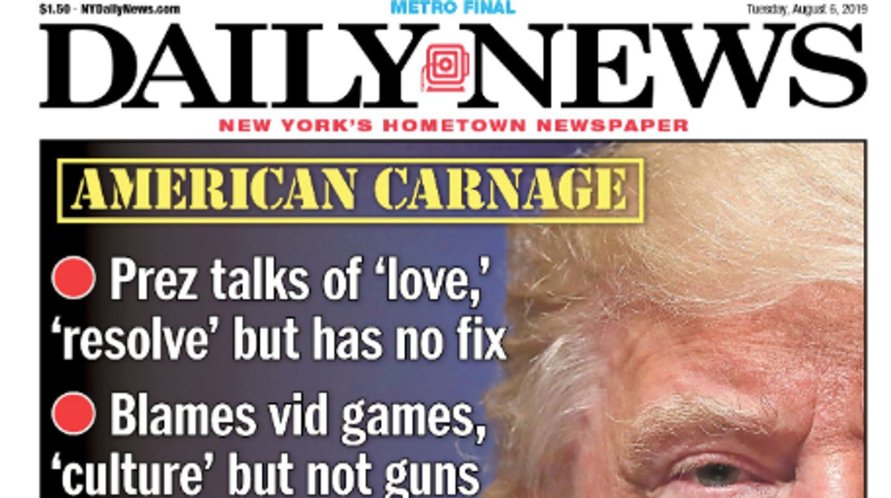 New York Daily News Goes Where The New York Times Wouldnt On Its Front 