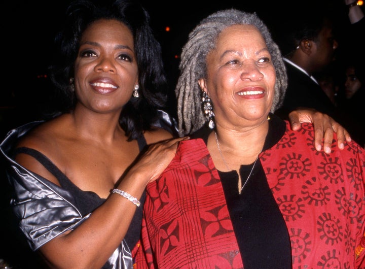 Oprah Winfrey and Toni Morrison attending The Beloved Movie Premiere at the Ziegfield Theatre, New York City. October 8, 1998