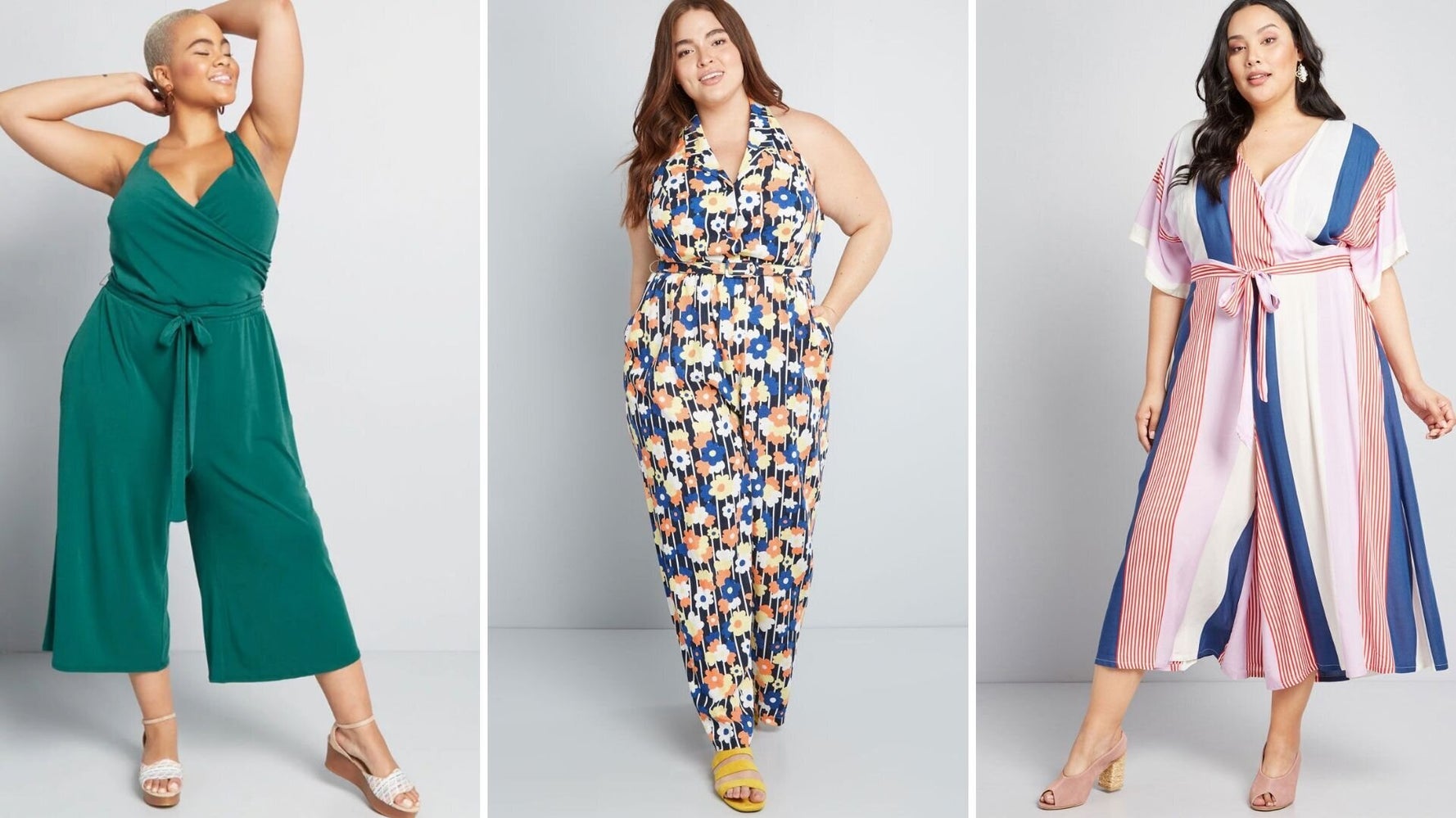 Plus size top jumpsuit wedding guest
