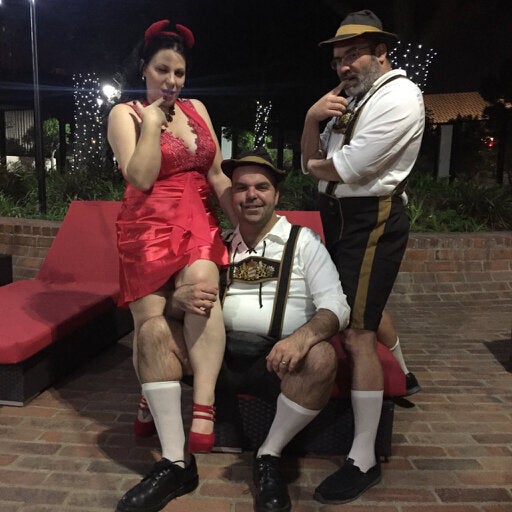 Smyth, Walton and Pablito on Halloween (2015).