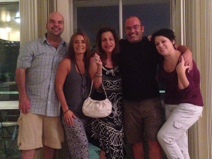 Walton, his sister-in-law Lily, his mom, Pablito and Smyth in Walton's apartment (September 2014).