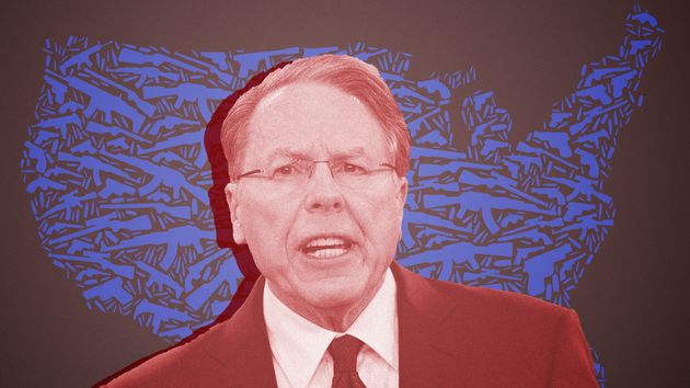 NRA chief executive Wayne LaPierre uses racist fearmongering to convince people to buy guns and oppose...