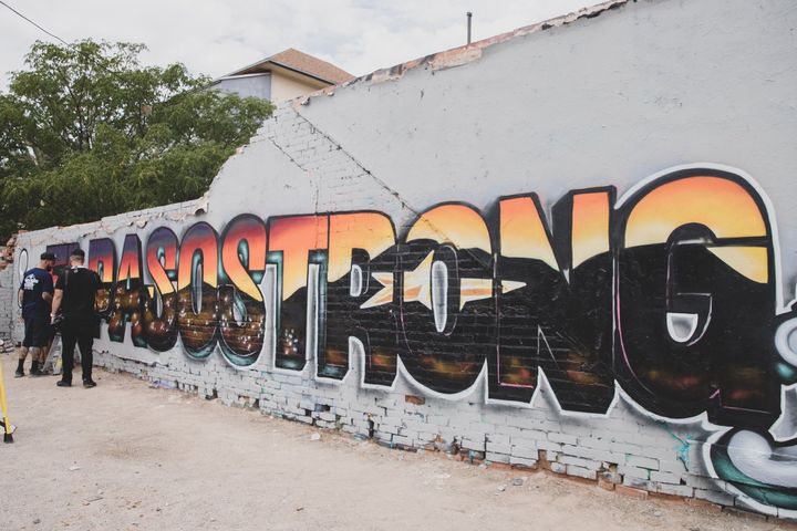 The 'El Paso Strong' mural painted by Gabe Vasquez.