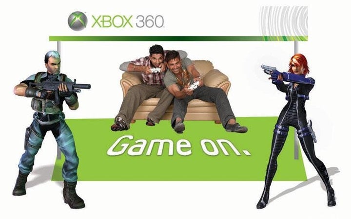 Yuvraj Singh and Akshay Kumar in an ad for the Xbox 360.