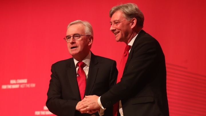 Shadow chancellor John McDonnell and Scottish Labour leader Richard Leonard 